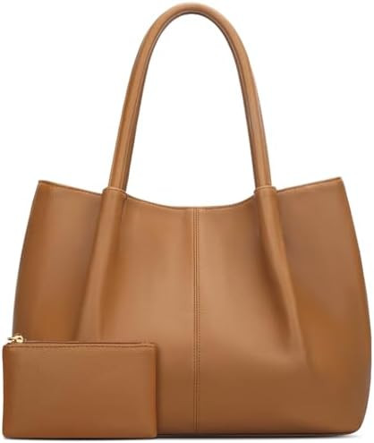 KKXIU Tote Bag for Women Vegan Leather Shoulder Purse Large Capacity Travel Bag | Amazon (US)