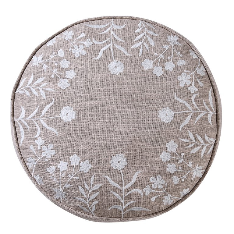 My Texas House 16" Clark Taupe Cotton Slub Round Decorative Pillow - Walmart.com | Walmart (US)