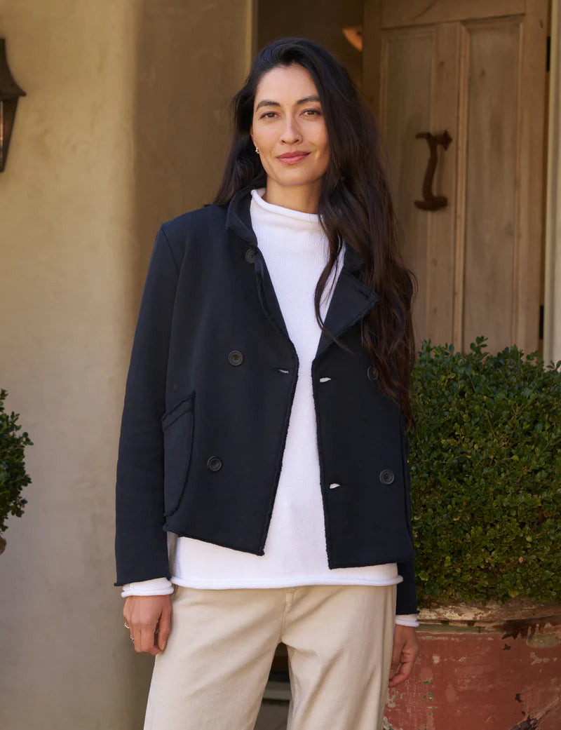 MINI BELFAST CROP PEACOAT | FEBE Clothing
