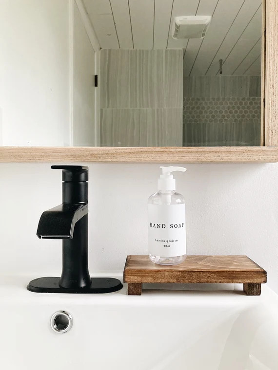 Soap tray, Pedestal tray, Farmhouse decor, Modern wood tray, Mini tray, Gift idea, Bathroom decor... | Etsy (US)