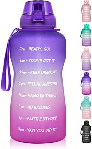 128 oz/1 Gallon Water Bottle with Straw & Time Marker-BPA Free Big Motivational Sports Water Bott... | Amazon (US)