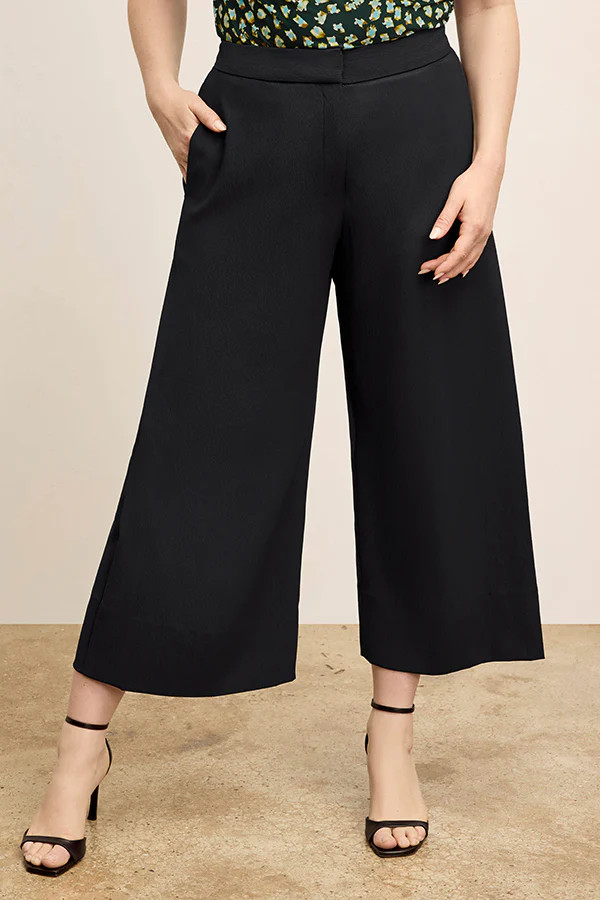 Zhou Culotte - Eco Soft Wave :: Black | MM LaFleur