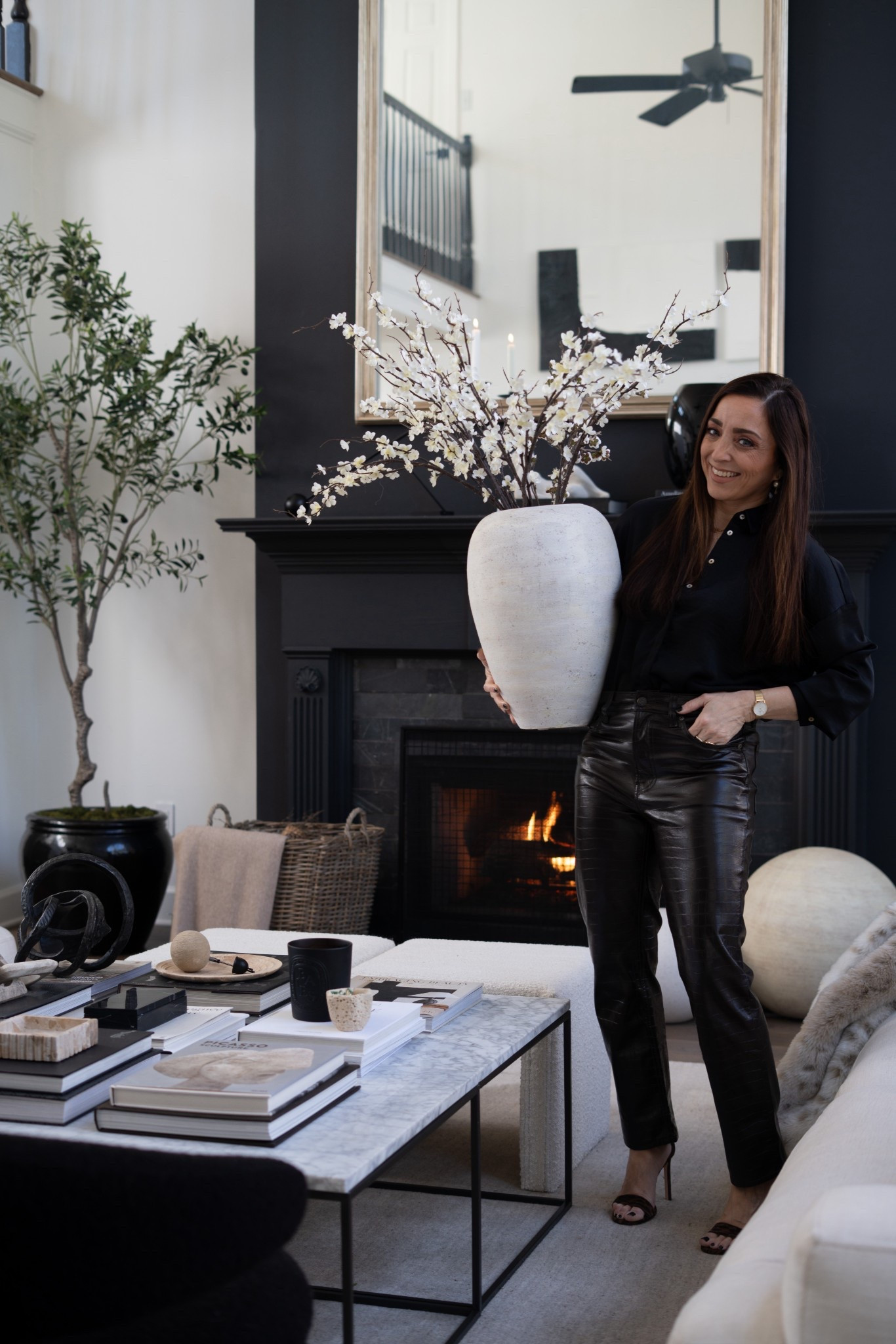 Guys! I’m freaking out because we sold these cherry blossoms out last year and they are finally back in stock! They are soooo beautiful and look sooo real! I loved styling them up on the coffee table with a rustic urn… and, of course, a pile of books & a mix of matte black brought in through the candle, glossy black brought in through the marble box…

Then we juxtaposed sharp black against rough and tumbled marble in soft hues with the trays (omg they are just sooo good!!) and a chain. 

The mix of soft blossoms, rough textures, glossy marble, iron, and clay. I’m DYING!! It’s sooo good! 

Love you guys and hope you leave feeling inspired to grab some cherry blossoms and create pure magic in your home, too!! XxV 



#LTKmomlife #LTKootd #LTKHome