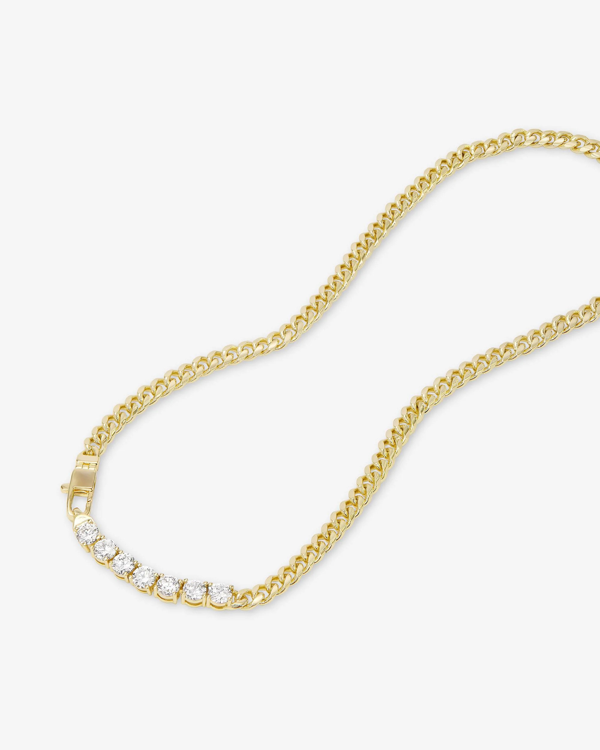 Baby Julian Loves Diamonds Necklace - Gold|White Diamondettes | Melinda Maria Jewelry