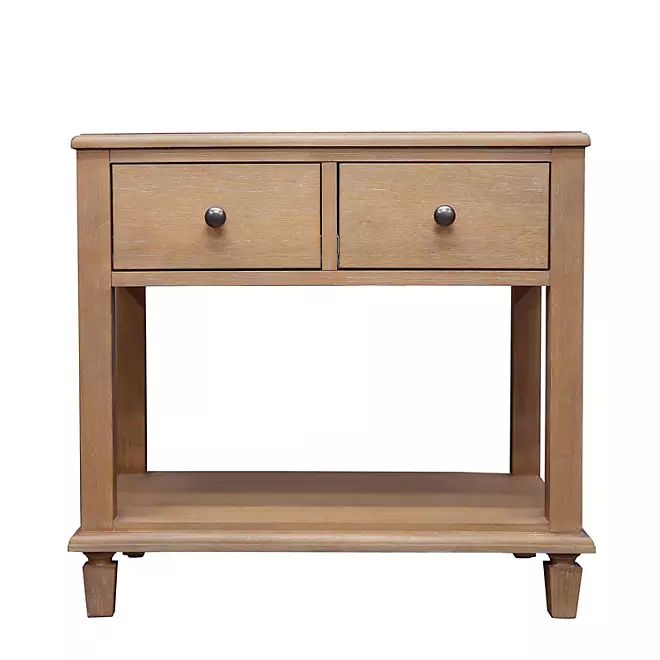 details by Becki Owens Ren 2-Drawer Nightstand, Distressed Natural Wood Finish | Sam's Club