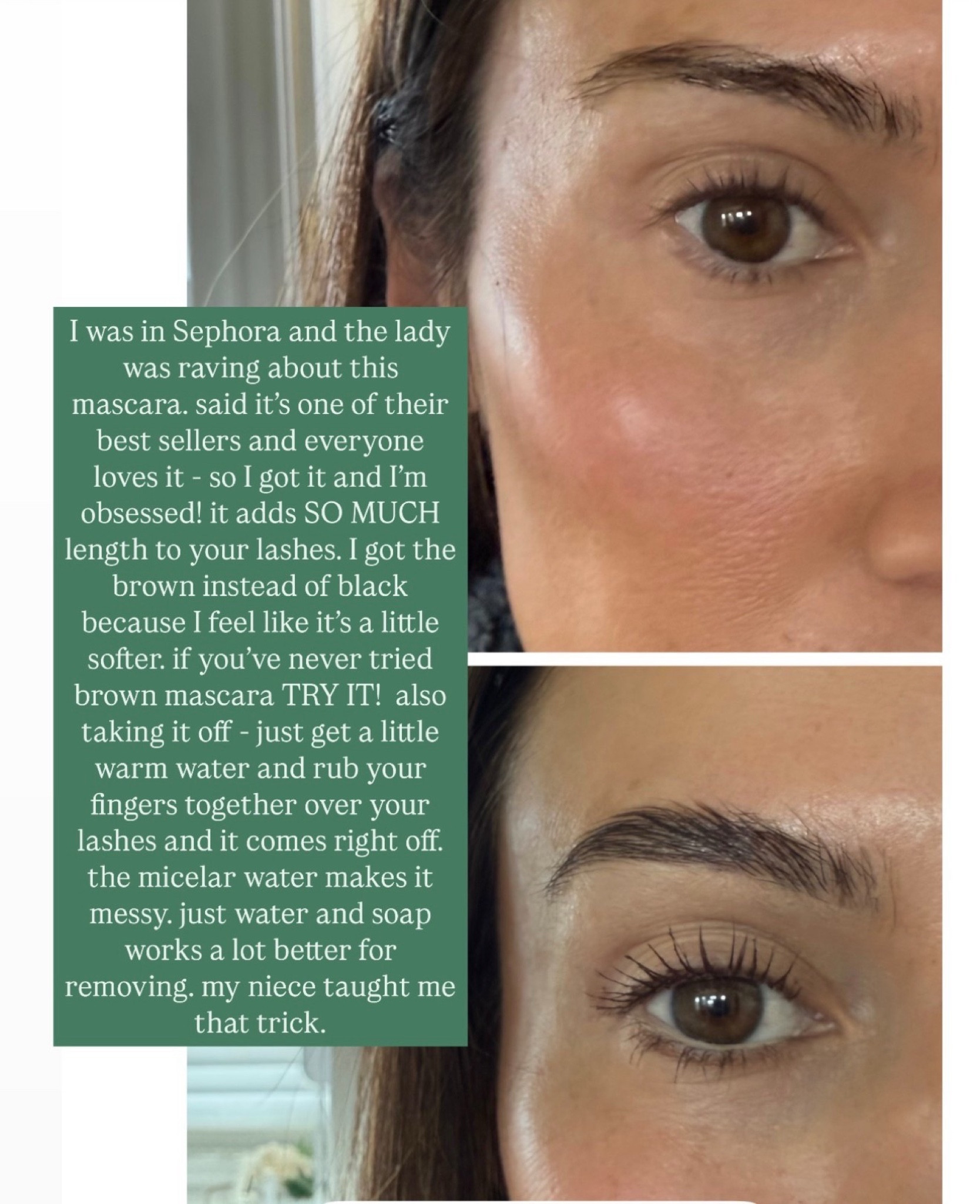 Obsessed with this new brown mascara - it elongates my lashes so much! On sale - ending soon!! Up to 20% off with code: SAVEMORE 

Sephora sale, beauty favorite, tarte, tarte mascara, tarte sale 

#LTKGiftGuide #LTKBeauty #LTKSaleAlert