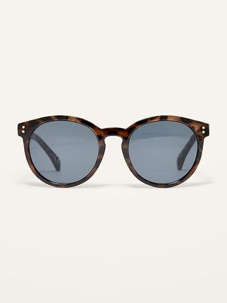Tortoiseshell Round-Frame Sunglasses for Women | Old Navy (US)