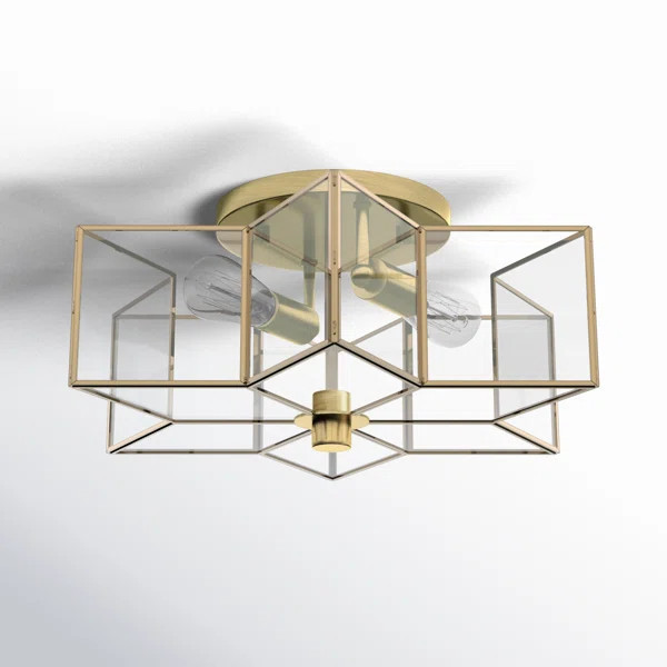 Putnam Glass Semi Flush Mount | Wayfair North America