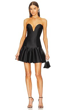NICHOLAS Lumo Deep Sweetheart Drop Waist in Black from Revolve.com | Revolve Clothing (Global)