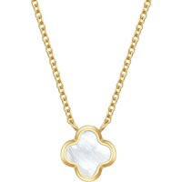 Glanzstücke München - Halskette Kleeblatt aus Edelstahl in gelbgold mit Perlmutt Ketten 1 ct Damen (42.99 € / 1 ct) | Douglas (DE)
