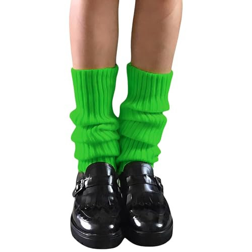 Fernvia Womens Lolita Knit Long Socks Leg Warmers Harajuku Japanese Kawaii Boot Socks Winter Ankle Heap Sock | Amazon (US)