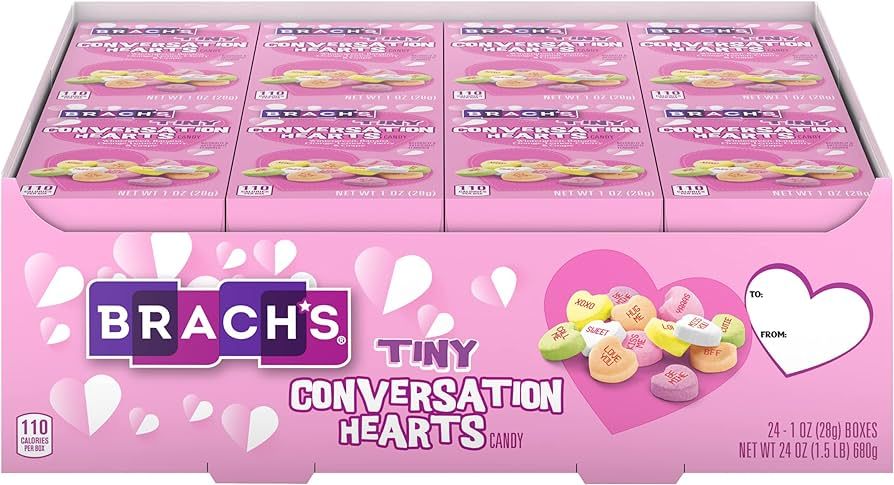 Brach's Valentine's Day Tiny Conversation Hearts, Friendship Exchange, 1 oz Boxes, 24 Ct | Amazon (US)