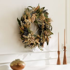 Dried Rustic Ivory Charm Wreath | West Elm (US)