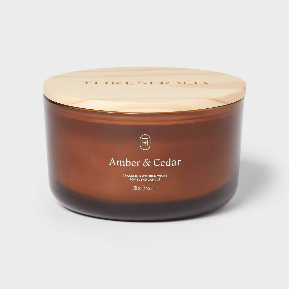 Glass Wooden Wick Jar Candle - Threshold™ | Target