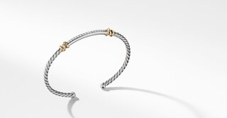 Petite Helena Two Station Wrap Bracelet with 18K Yellow Gold with Diamonds | David Yurman