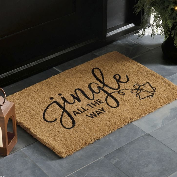 Jingle All The Way Coir Door Mat | Grandin Road | Grandin Road