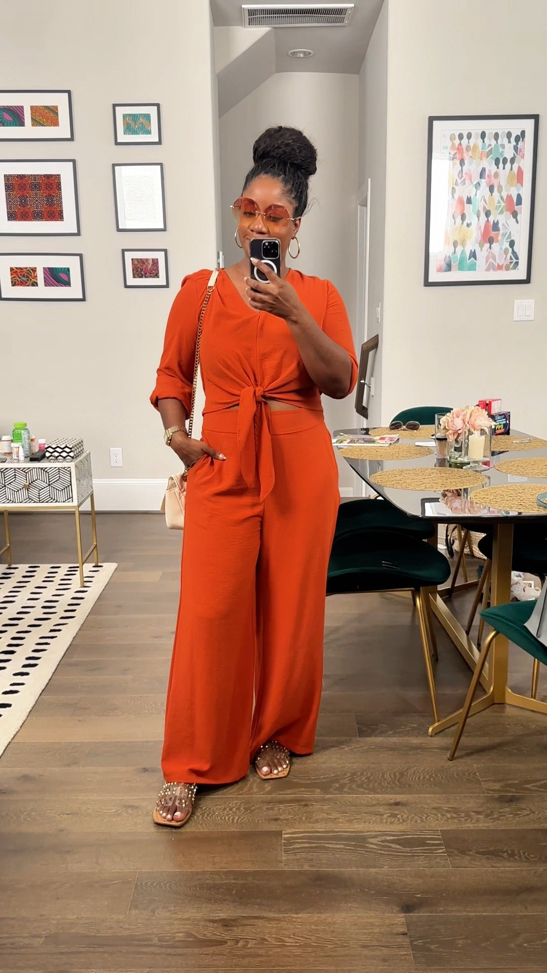 This set is such a go to when I want to look put together without much effort. Wore it to a baby shower and got so many compliments. Wearing size L.

rust two piece set / long sleeve crop top and wide leg pants / baby shower outfit idea / casual chic matching set / Amazon two piece outfit / stylish set with sleeves / midsize style inspiration / easy elevated outfit / comfortable dressy set / vacation dinner outfit / summer event outfit / flattering wide leg set

#LTKMidsize #LTKStyleTip #LTKFindsUnder50