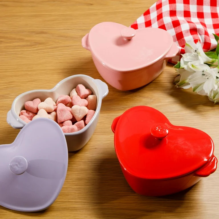 The Pioneer Woman Assorted Mini Heart Ceramic Cocottes, 3-Pack | Walmart (US)