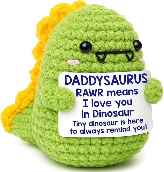 Mini Fathers Day Dad Gifts from Daughter Son Wife I Love You Daddy Handmade Crochet Father's Day ... | Amazon (US)