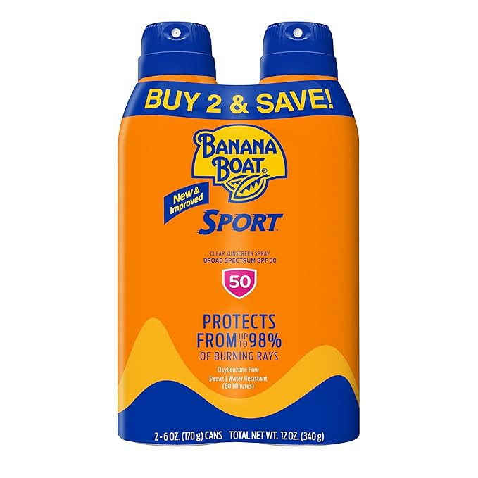 Banana Boat Sport Ultra SPF 50 Sunscreen Spray | Banana Boat Sunscreen Spray SPF 50, Water Resist... | Amazon (US)