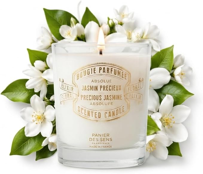 Panier des Sens Jasmine Long-Lasting Scented Candle, 6.3 oz | Hand-Poured In Provence | Up To 55 ... | Amazon (US)