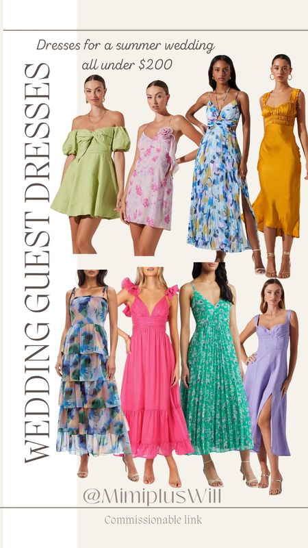 Summer wedding guest dresses! All under $200! 

Wedding guest | dress | summer dresses | midi dress | petite fashion follow @mimipluswill for more! 

#LTKStyleTip #LTKWedding #LTKSeasonal