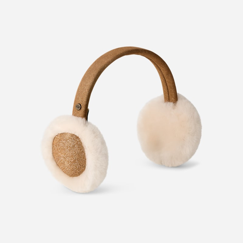 UGG® Kids' Dazzle Earmuff Sheepskin in Chestnut | UGG (US)