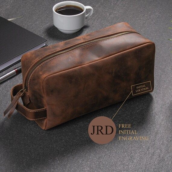 Toiletry Bag Personalized Leather Dopp Kit Engraving | Etsy | Etsy (US)