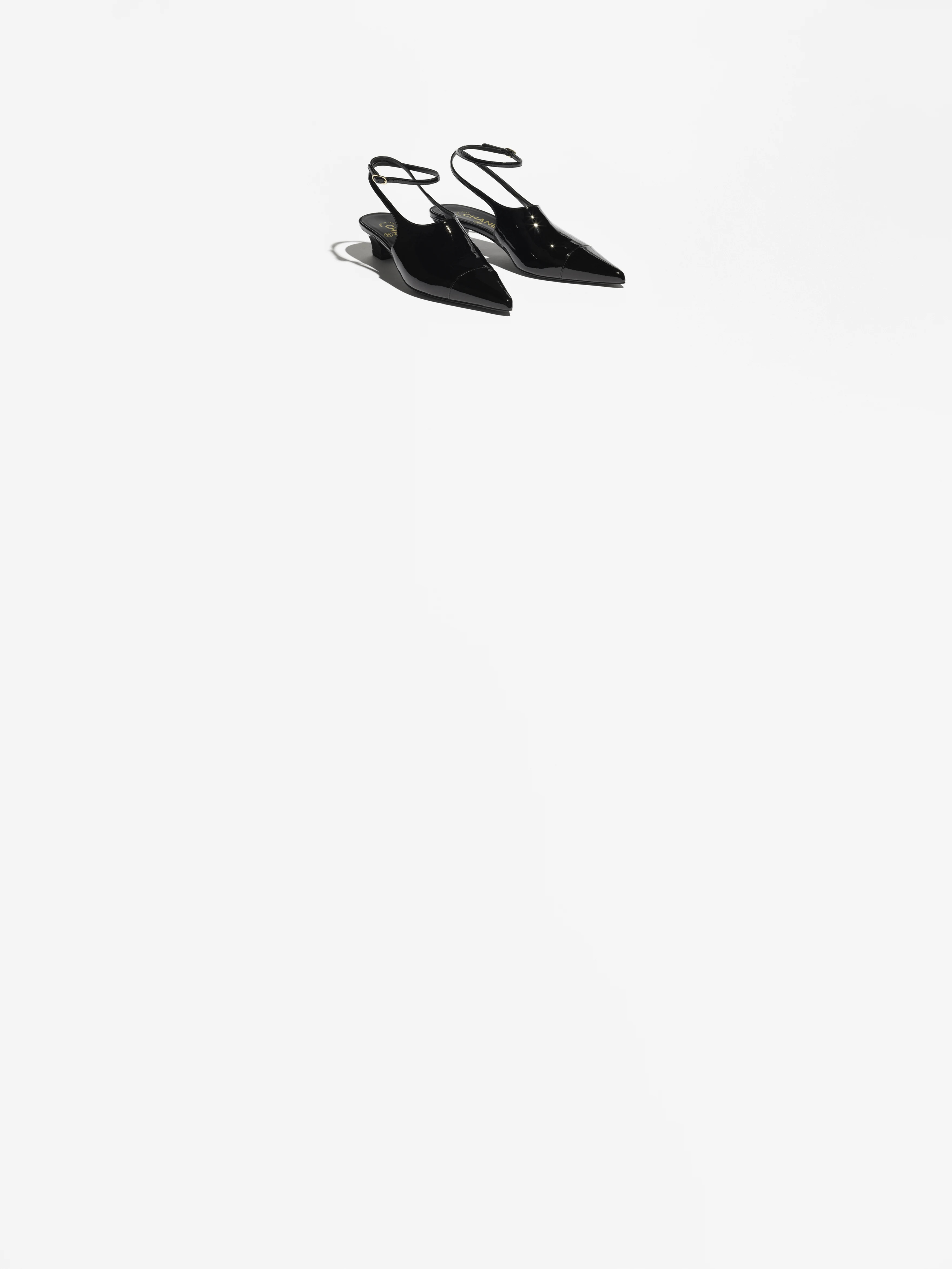 Slingbacks - Patent calfskin, black — Fashion | CHANEL | Chanel, Inc. (US)