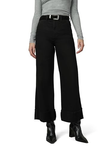 Joe's Jeans Women's The Trixie High Rise Wide Leg Denim Trouser, Black, 32 | Amazon (US)