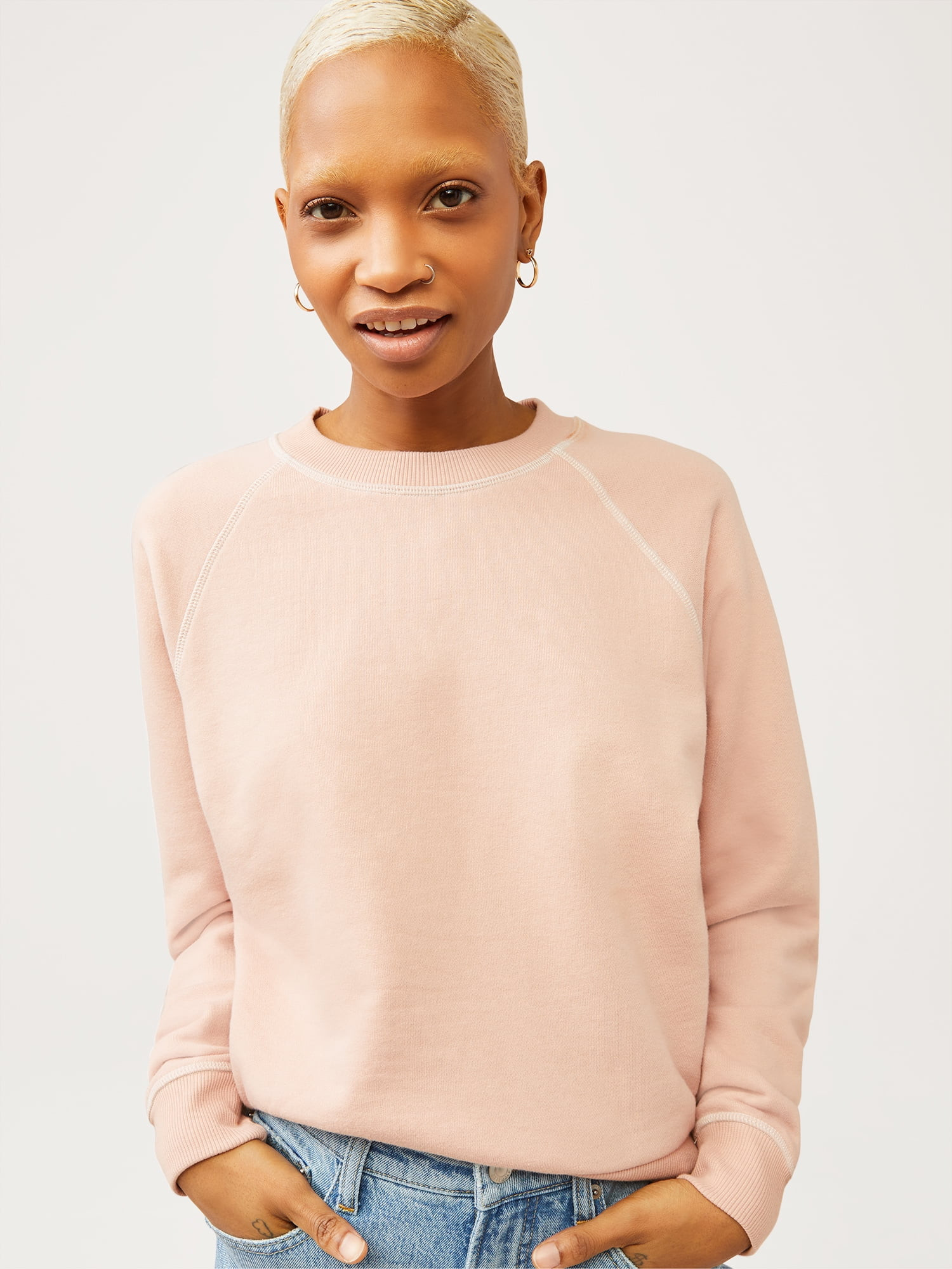 Free Assembly Long Sleeve Raglan Regular Sweatshirt (Women's) 1 Pack - Walmart.com | Walmart (US)