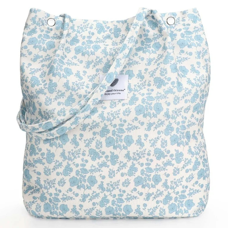 Ayieyill Corduroy Tote Bag for Women Girl Lady Large Corduroy Bag Canvas Shoulder Bag and Handbag... | Walmart (US)