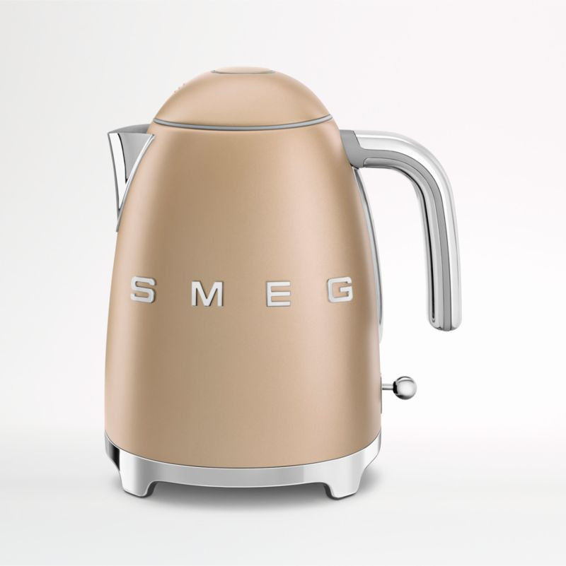 Smeg Champagne Electric Tea Kettle + Reviews | Crate & Barrel | Crate & Barrel