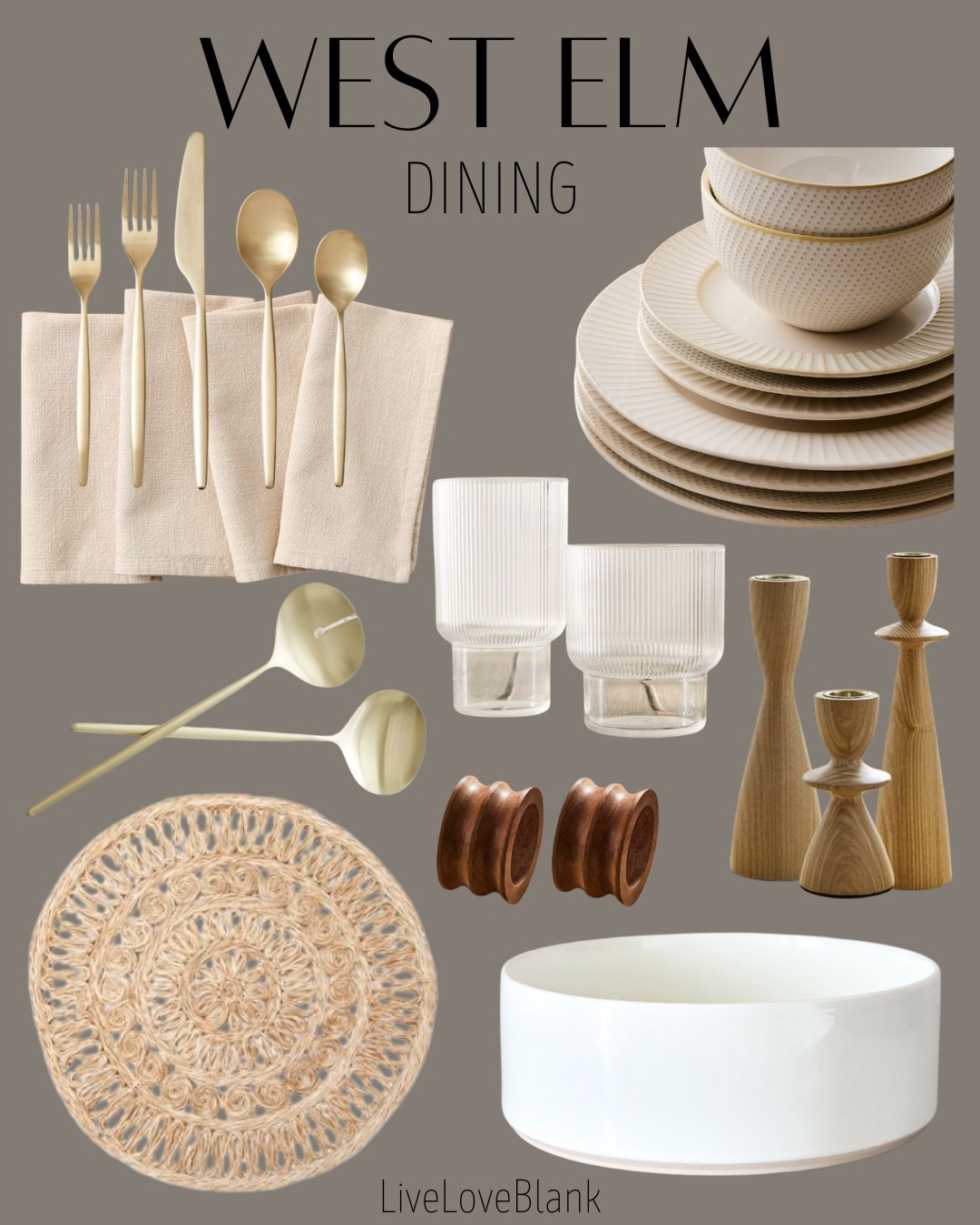 West Elm dining sets 
Dinner party decor
Tablescape refresh
Serving bowl, utensils, napkins, candlesticks, napkin holders 

#LTKStyleTip #LTKHome #LTKFamily