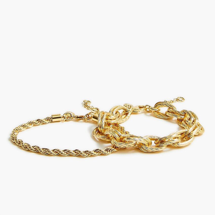 Gold chain bracelet set-of-two | J.Crew Factory