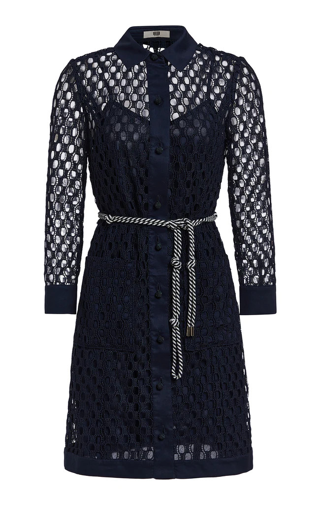 Lace Shirt Dress With Rope Belt | Etcetera