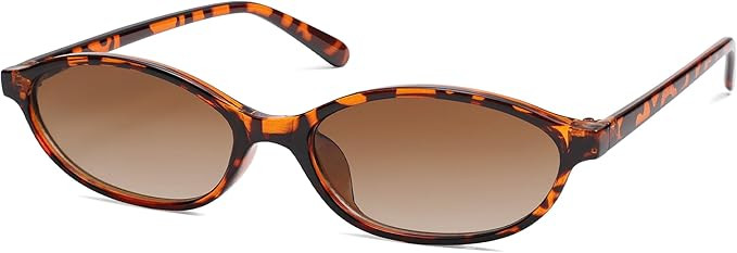 Retro Oval Cat Eye Sunglasses for Women Y2k Trendy Narrow Sunnies Designer Sun Glasses AR82253 | Amazon (US)