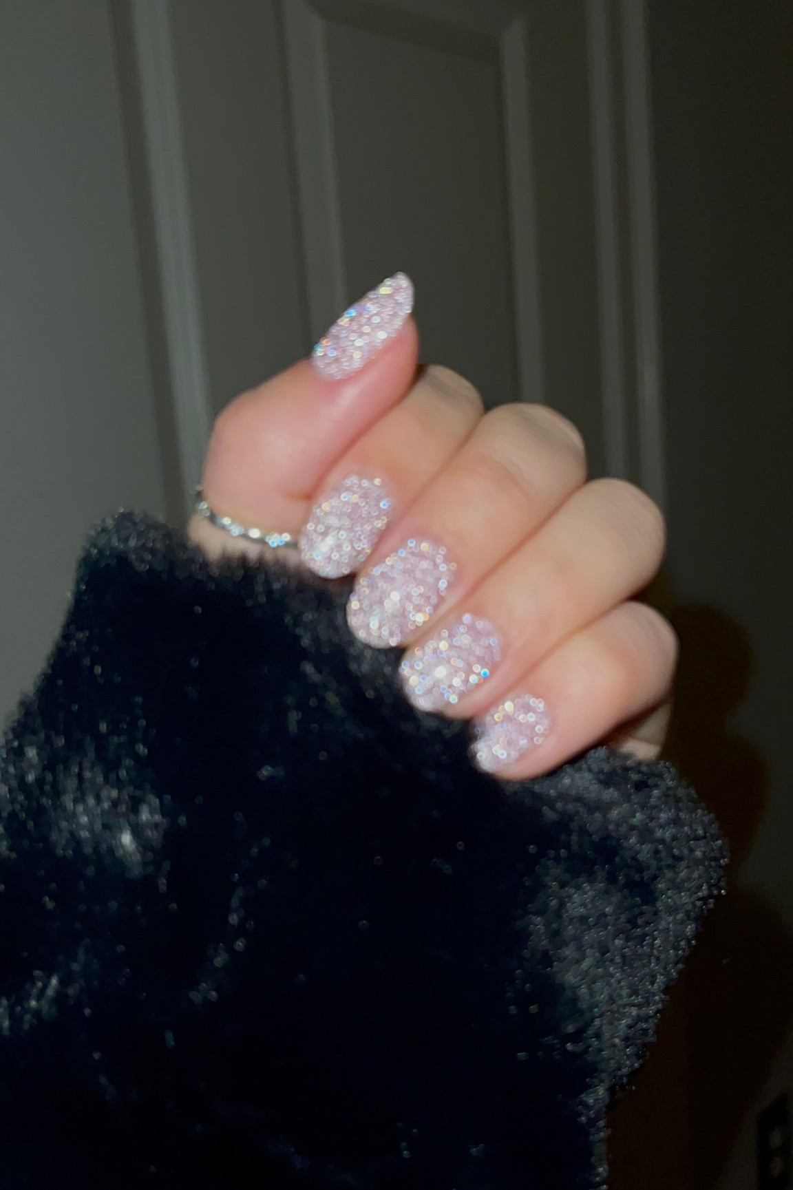 Festive baby pink, lilac glitter gel nail polish 🤍

#LTKstyletip #LTKGiftGuide #LTKbeauty