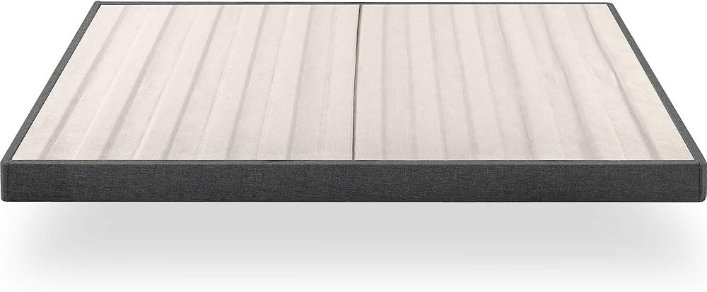 ZINUS Upholstered Metal and Wood Box Spring / 4 Inch Mattress Foundation / Easy Assembly / Fabric... | Amazon (US)