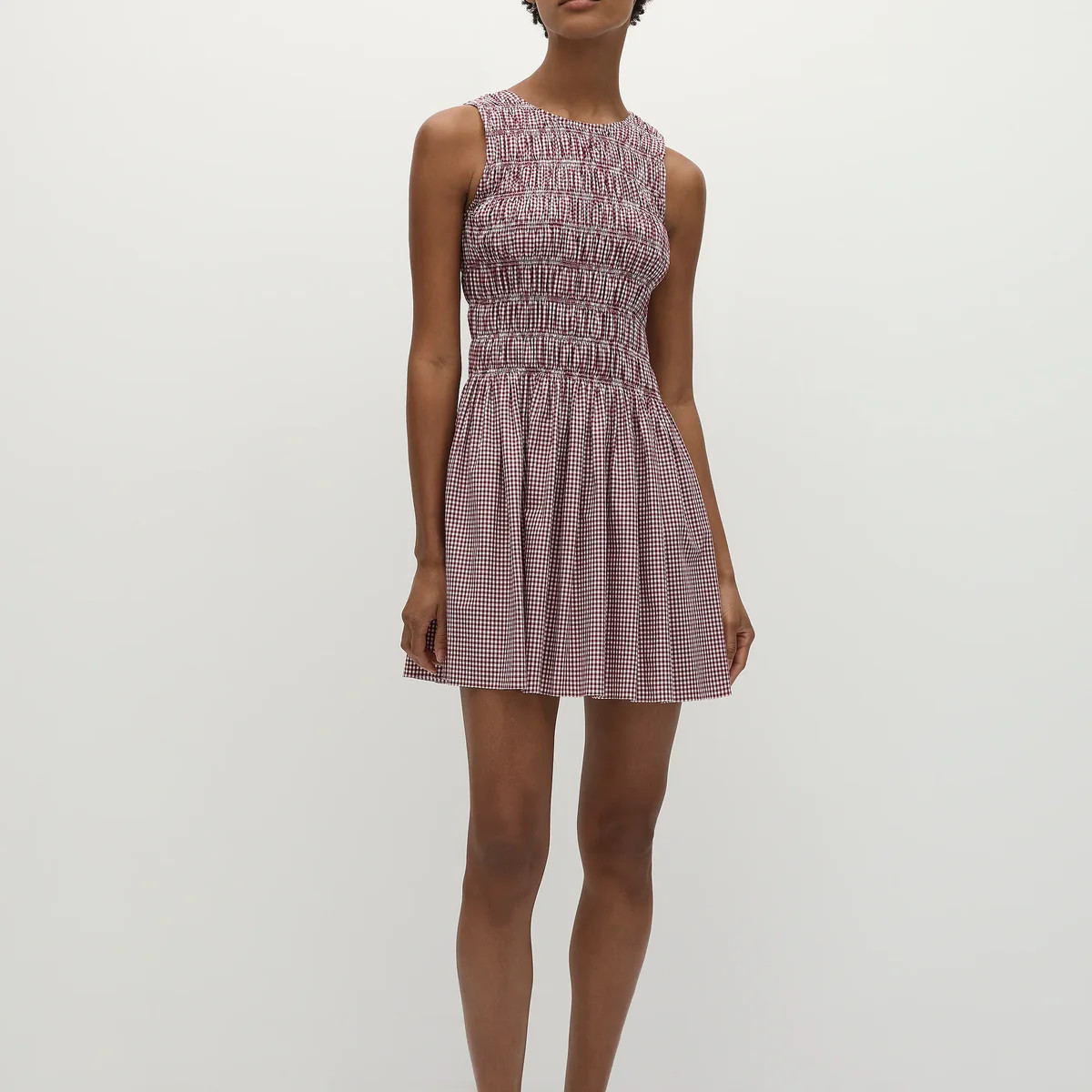 Heidi Mini Dress Gingham Deep Red - Final Sale | Faithfull (AU)