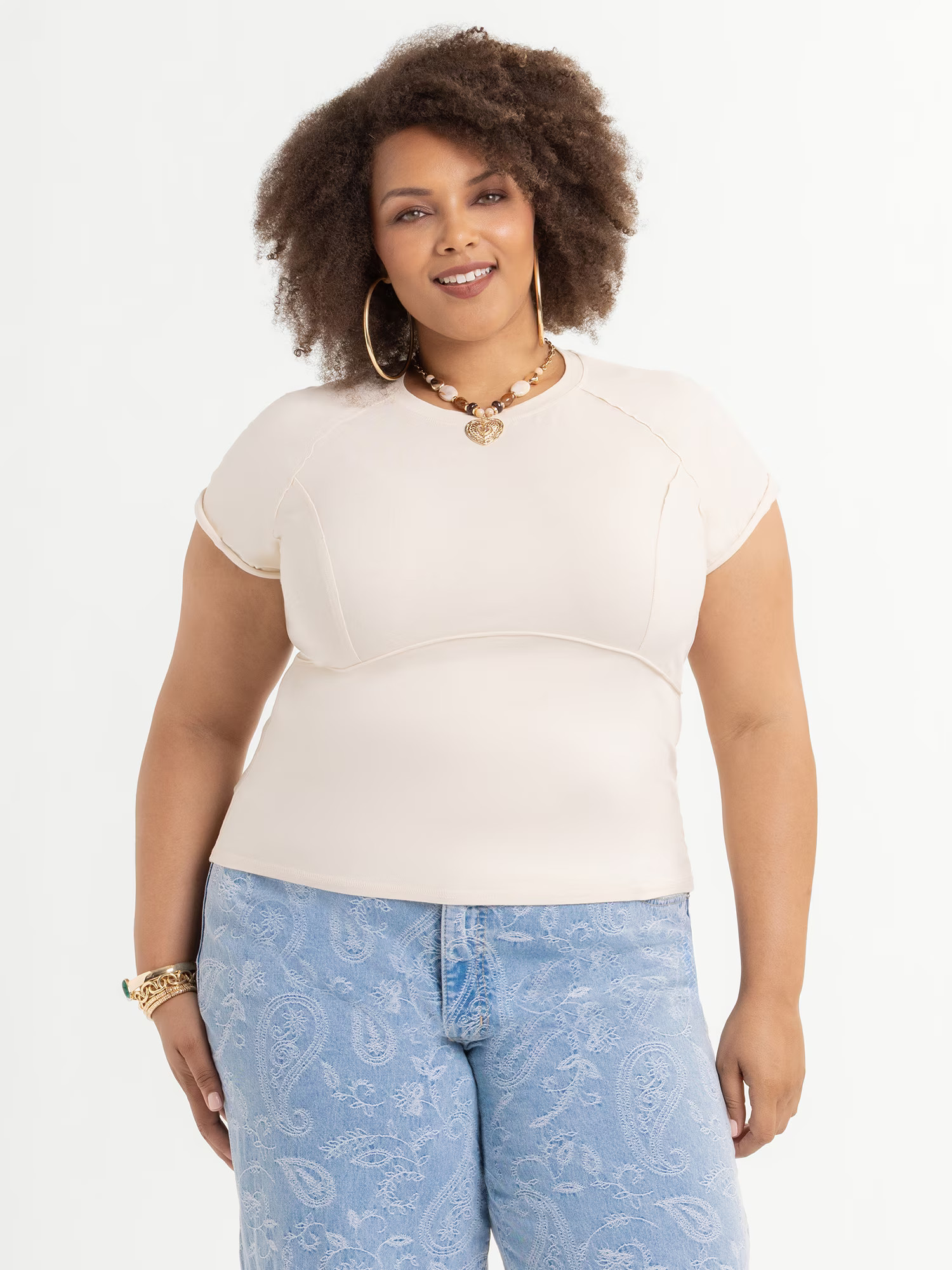 Jessica Simpson Women's Plus Eydie Tee, Sizes 0X-4X | Walmart (US)