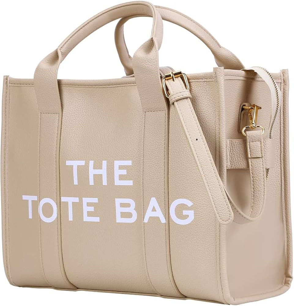 Work Tote Bags for Women - Trendy Personalized Oversized PU Leather Tote Bag Top-Handle Shoulder ... | Amazon (US)