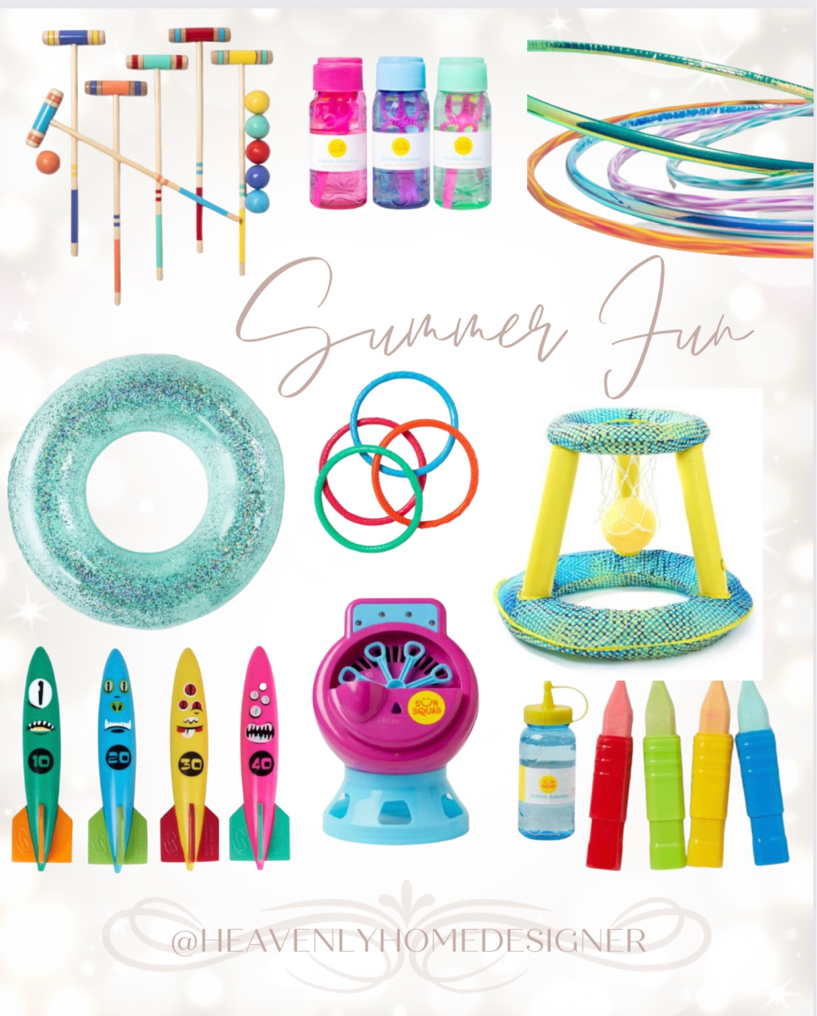 Here are some great ways to keep the fun coming all summer long

Summer fun, summer activities, beat the heat, pool toys, swimming, swim time, water play, water fun, dive toys, hula hoop, croquet, backyard games, sidewalk chalk, family time, fun with kids, bubbles, Target, Target fun, target toys, 

#LTKfamily #LTKSeasonal #LTKkids