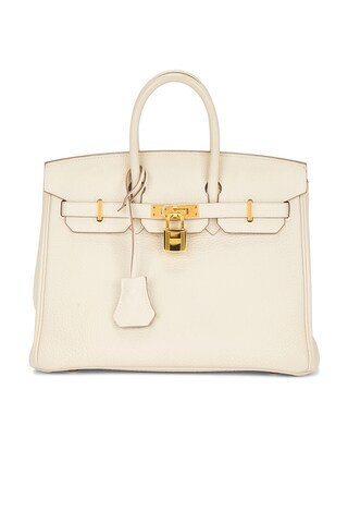 Hermes Togo Birkin 25 Handbag in Cream | FWRD 