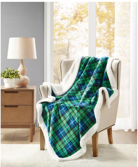 MARTHA STEWART COLLECTION
Classic Plaid Reversible Sherpa Throw, 50" x 60"  Black Friday Price $19.99
(Regularly $60)

#LTKsalealert #LTKHoliday #LTKSeasonal