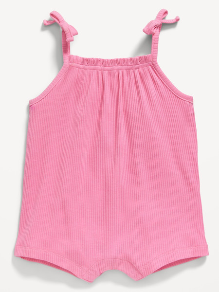 Sleeveless Tie-Bow One-Piece Romper for Baby | Old Navy (US)