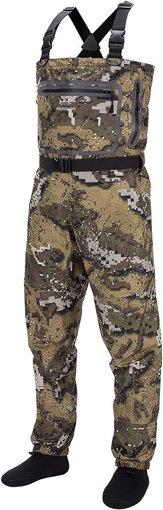 BASSDASH Breathable Ultra Lightweight Veil Camo Chest Stocking Foot Fishing Hunting Waders for Men | Amazon (US)