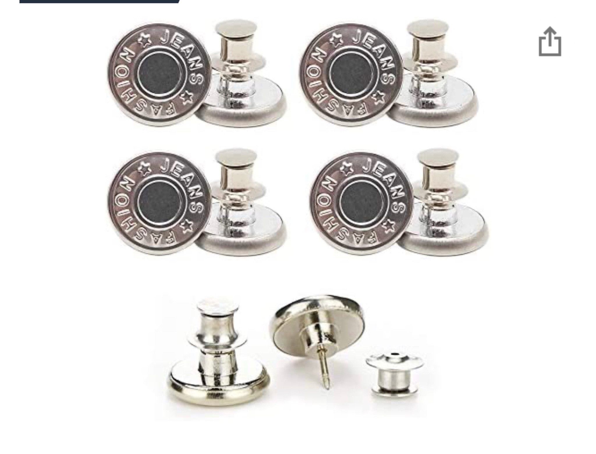 Extra buttons to tighten or loosen jeans 