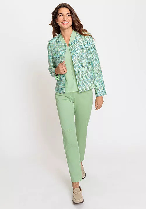 Olsen Collarless Cropped Tweed Blazer - Macy's | Macy's