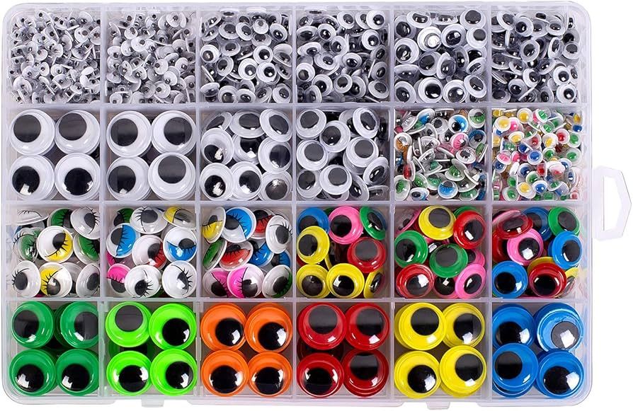 1620pcs Googly Wiggle Eyes Self Adhesive, for Craft Sticker Eyes Multi Colors and Sizes for DIY b... | Amazon (US)